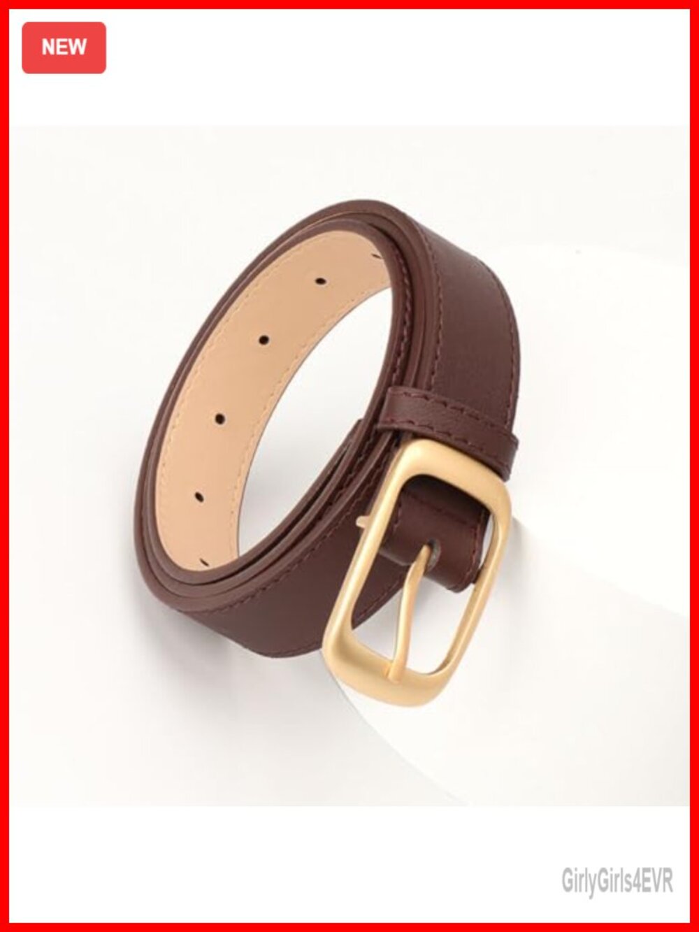 Skinny Stretchy Waist Belt Thin Elastic Gold Buckle for Jeans Dresses